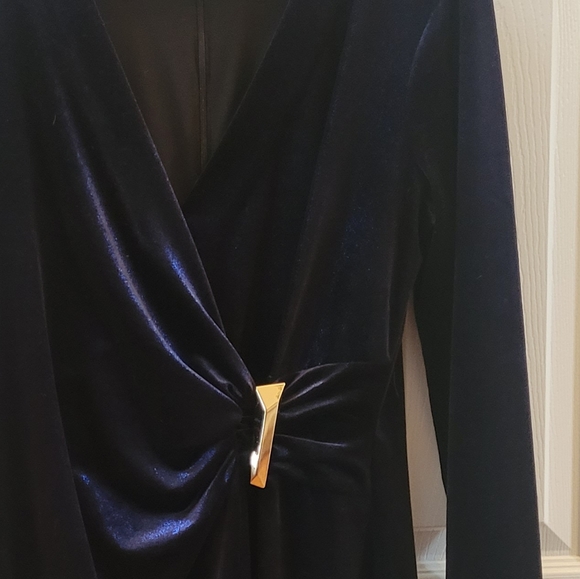 🥂 Calvin Klein Velvet Evening Party Dress Size 10 Holiday or New Year's Eve NYE - Picture 5 of 5